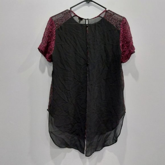 Aritzia Wilfred Silk Open Back Short Sleeve Top Medium - Picture 5 of 6